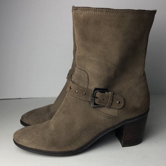 Anne Klein Brier Taupe Heeled Midi Boots 8 - Picture 6 of 15